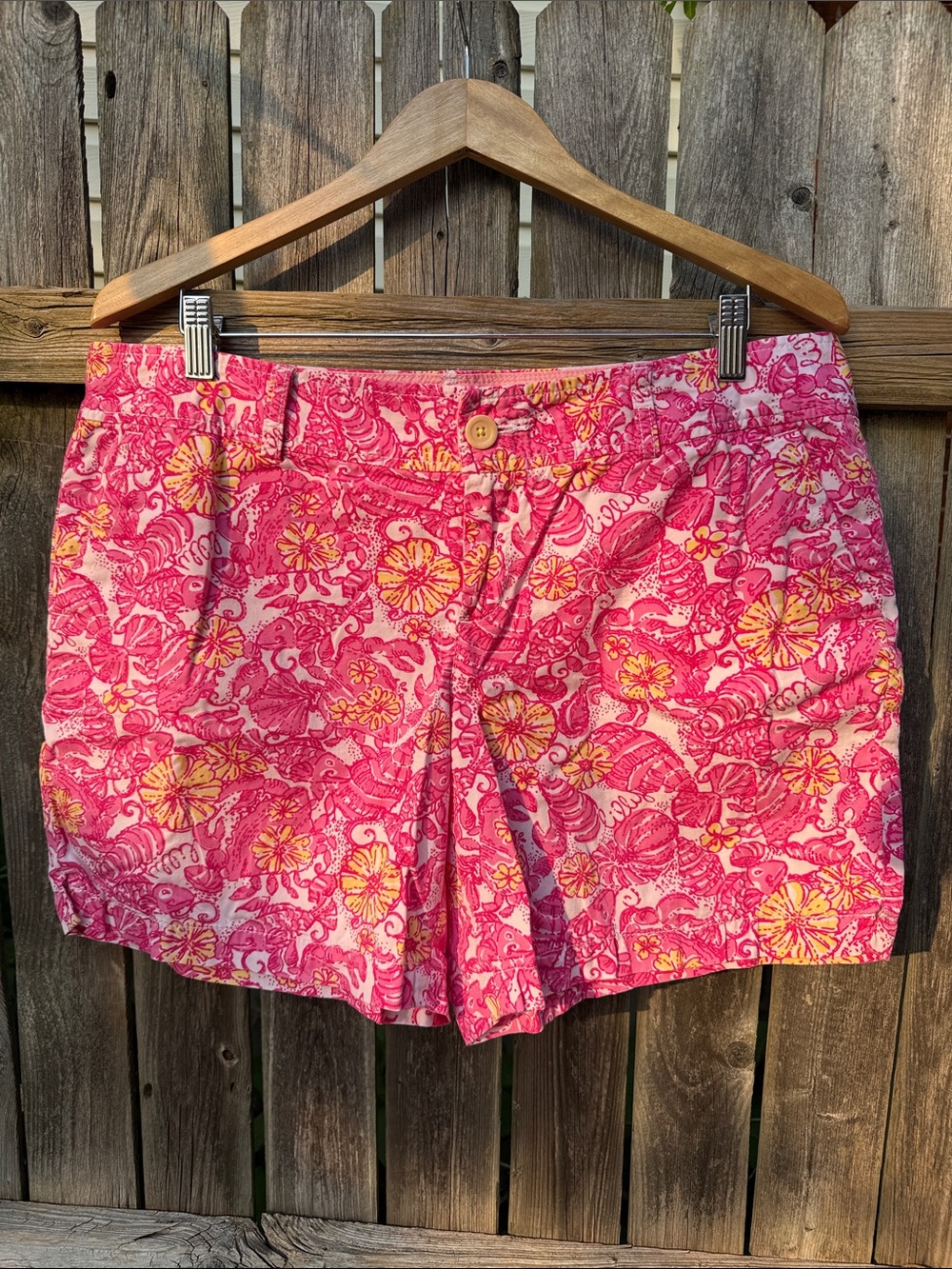Lilly Pulitzer Grace Shorts Chum Bucket Pink Floral Size 14